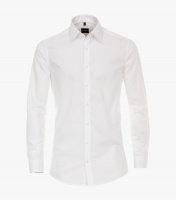 Body Fit Kent Shirt White Extra Lång Ärm
